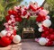 Ruby Red Balloons Different Sizes Latex Matte Red Balloon Garland Arch Kit for Birthday Wedding Baby Shower Valentine's Day Mother's Day Party Decor